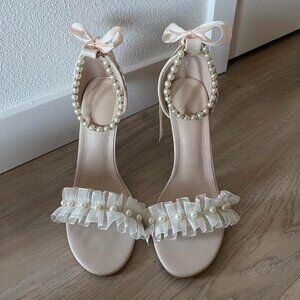 Women's Cream and White Footwear